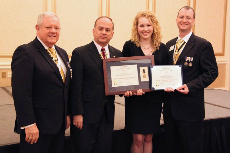 2014 VASSAR Oration Winner - Miss Hayley Snowden. Also pictured: Larry McKinley (left), President Bill Price, and Darrin Schmidt (right)